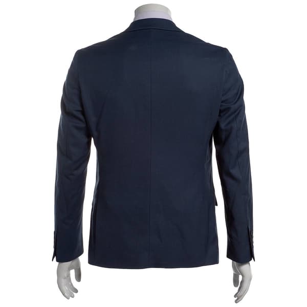 Mens Paisley & Gray Solid Notch Jacket - Grey Blue