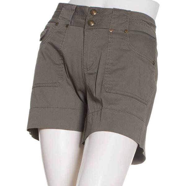 Womens One 5 One Sateen Coin Pocket Belted Shorts - image 