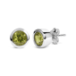 Haus of Brilliance Sterling Silver Green Peridot Stud Earrings - image 2