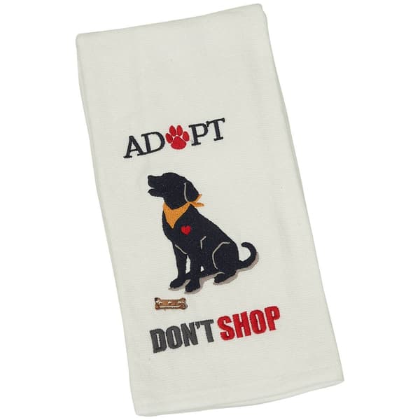 Essential Kitchen Adopt Dog Embroidered Kitchen Towel - image 