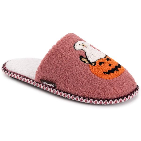 Womens MUK LUKS(R) Novelty Punch Needle Scuff Dog Ghost Slippers
