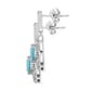 Haus of Brilliance Blue Topaz Diamond Halo Dangle Earrings - image 3