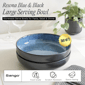 Sango Resona Blue/Black Large Ceramic Serving Bowl - Set of 2 - image 2