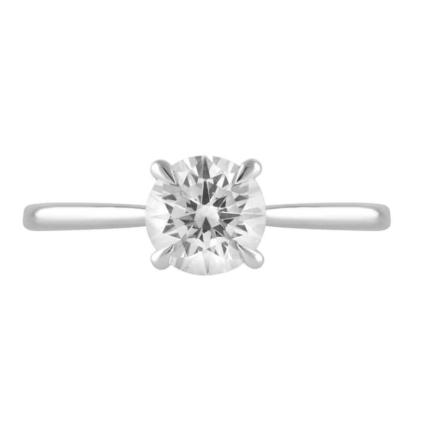 Nova Star&#174; Sterling Silver Solitaire Lab Grown Diamond Ring