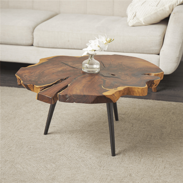 9th & Pike® Contemporary Brown Wood Coffee Table