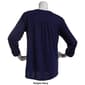 Womens Kasper Solid 3/4 Tab Sleeve V-Neck Henley Tee - image 10