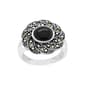 Marcasite & Onxy Swirl Ring - image 1