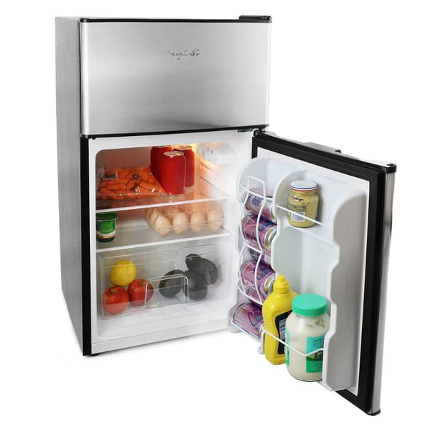 MegaChef 3.2 Cubic Feet 2 Door Mini Refrigerator/Freezer