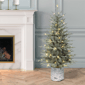 Puleo International 4.5ft. Pre-Lit Blue Potted Arctic Fir Tree - image 2