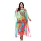 Plus Size White Mark Leopard Floral Caftan Dress - image 1