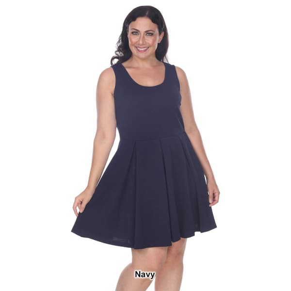 Plus Size White Mark Crystal Fit N&#8217; Flare Dress