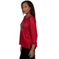 Petite Alfred Dunner Classics 3/4 Sleeve Christmas Tree Blouse - image 3