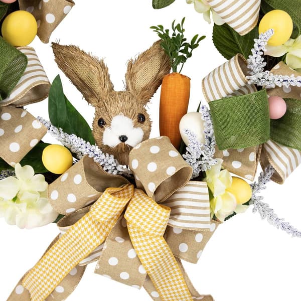 Northlight Seasonal Bunny & Bows Floral Easter Wreath