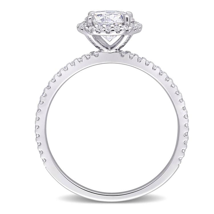 Gemstone Classics™ 1 1/4kt. Dew Moissanite Halo Ring