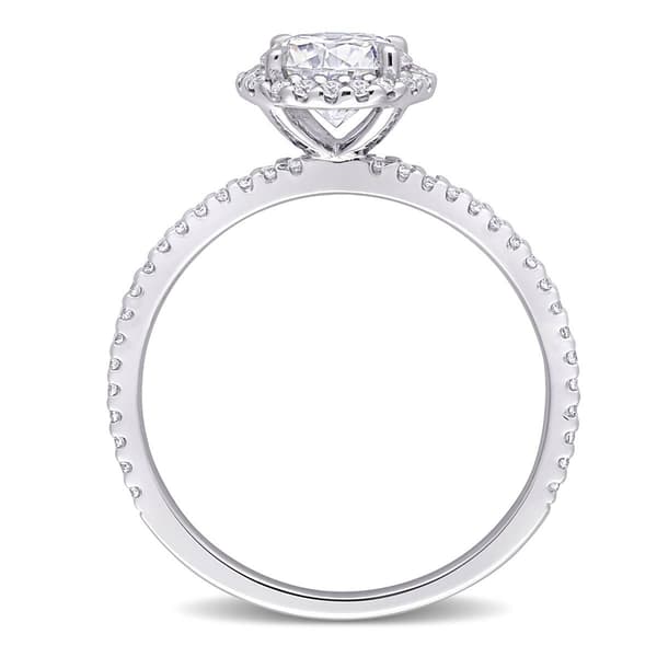 Gemstone Classics&#8482; 1 1/4kt. Dew Moissanite Halo Ring