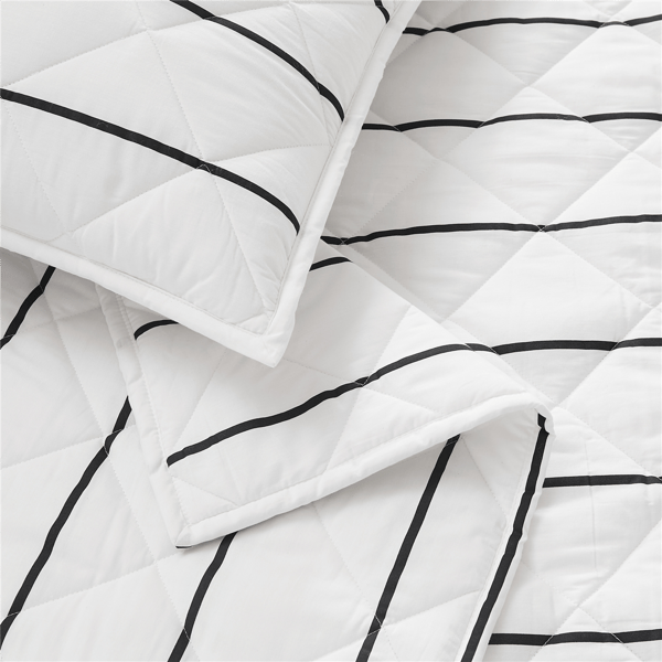 Brooklyn Loom Hayward Stripe 3pc. Quilt Set - image 