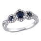 Gemstones Classics(tm) 10kt. White Gold Sapphire Halo Twist Ring - image 1