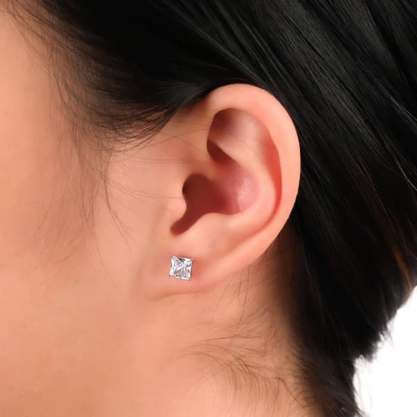 Forever New Sterling Silver 4mm, 5mm & 7mm CZ Stud Earrings Set
