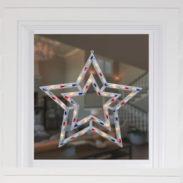 Northlight Seasonal 17in. Patriotic Star Window Silhouette