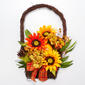 Sunflower Pumpkin Wall Basket - image 1