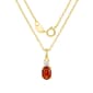 July Birthstone Simulated Ruby & Cubic Zirconia Pendant - image 1