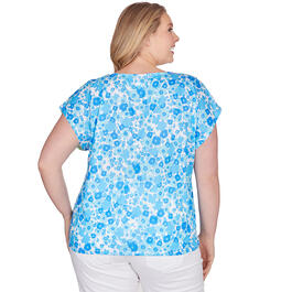 Plus Size Hearts of Palm Feeling Just Lime Embellished Blurry Tee
