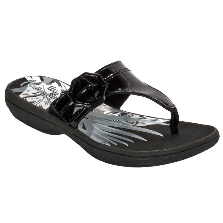 Womens Clarks(R) Cloudsteppers Breeze Cove Flip Flops