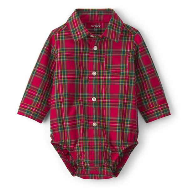 Baby Boy (6-18M) Carter''s® 2pc. Plaid Bodysuit & Denim Pants Set