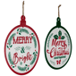 Northlight Merry & Bright Ornament Christmas Wall Signs Set of 2 - image 4