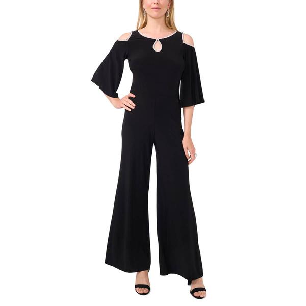 Womens MSK Cold Shoulder Rhinestone Keyhole Jumpsuit - image 