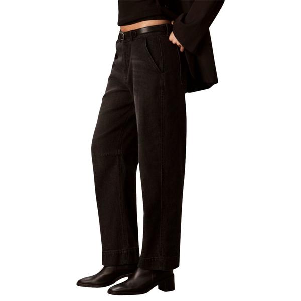 Womens Calvin Klein Mid Rise Straight Leg Jeans