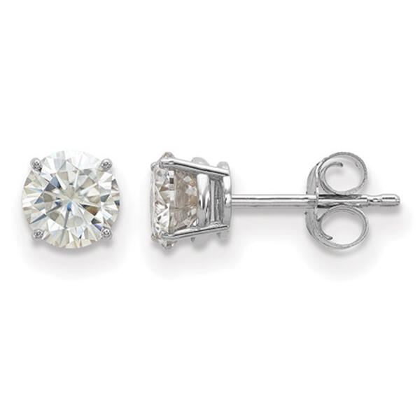 True Light&#40;tm&#41; 5.0mm Round Moissanite Basket Stud Earrings - image 