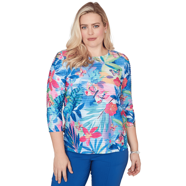 Petites Alfred Dunner The Royal Treatment Tropical Butterfly Ruf - image 