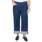 Plus Size Ruby Rd. Game of Luxe Pinstripe Wide Cuff Jeans - image 1