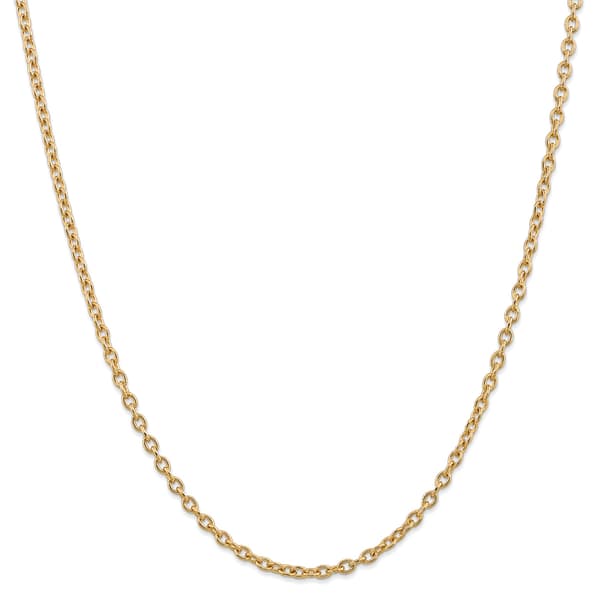 Gold Classics&#40;tm&#41; 3.2mm. 14kt .Gold Cable Chain Necklace - image 