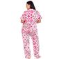 Plus Size White Mark 2pc. Short Sleeve Tropical Pajama Set - image 2