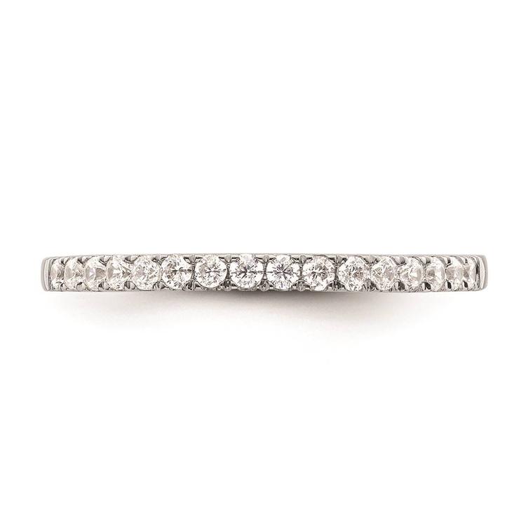 Pure Fire 14kt. White Gold Lab Grown Diamond Polish Wedding Band