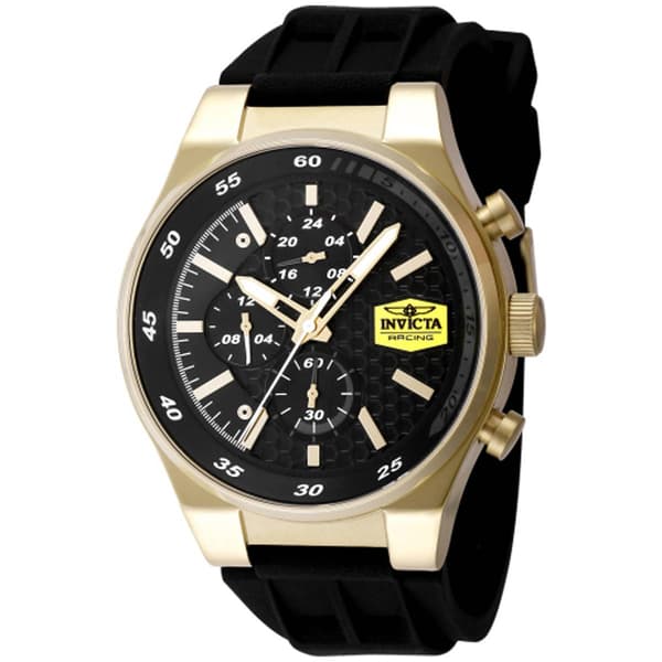 Mens Invicta Racing Gold/Black Dial Quartz Watch - 48875 - image 