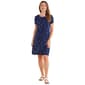 Petite Architect&#40;R&#41; Short Sleeve Stars A-Line Dress-Peacoat Stars - image 1