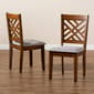 Baxton Studio Caron Grey/Walnut Brown Wood Dining Chairs-Set of 2 - image 7