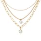 Steve Madden Pearl Stone Layered Necklace - image 2