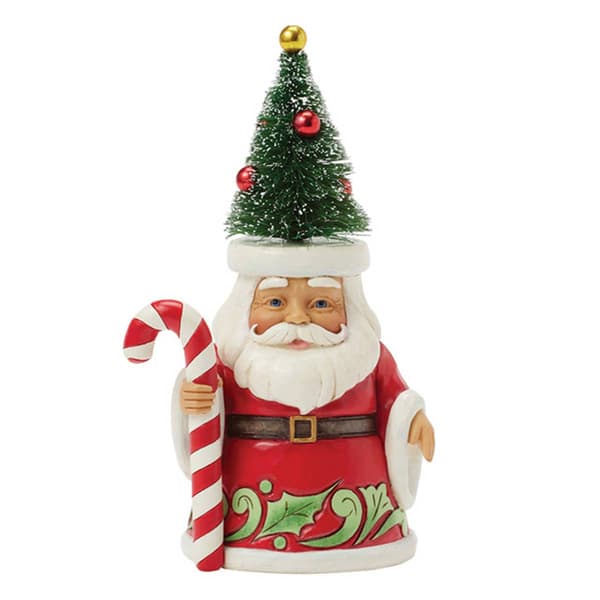 Jim Shore Santa Sisal Tree Hat Pint Size Christmas Figurine - image 
