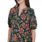 Petite Ruby Rd. Game of Luxe Elbow Sleeve Floral Vines Blouse - image 5