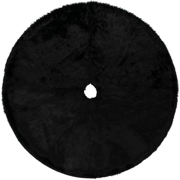 Northlight 48in. Faux Black Sable Fur Christmas Tree Skirt