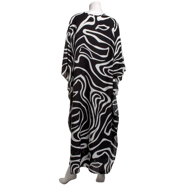 Womens Renshun Swirl Black And White Caftan 40.00