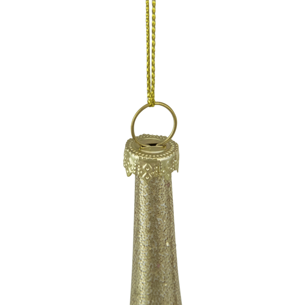 Northlight 5.5in. Gold Glitter Teardrop Ball Christmas Ornament