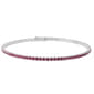 Athra Fine Silver Plated & Dark Purple Crystal Coil Bracelet - image 1
