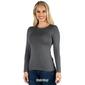 Womens 24/7 Comfort Apparel Long Sleeve Solid Relaxed Fit Tee - image 5