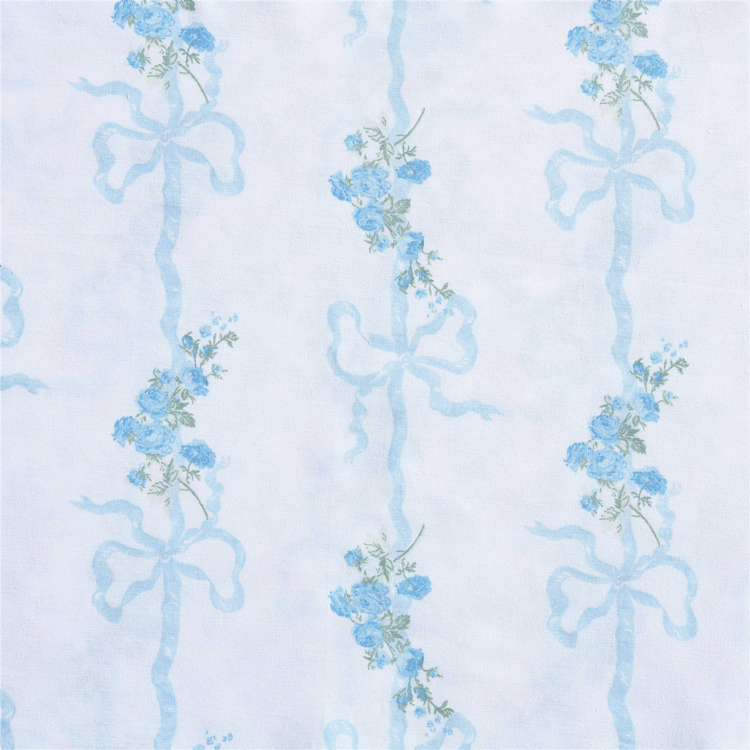 Laura Ashley® Floral Ribbon Percale Sheet Set