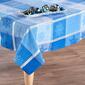 Snowflake Blue Jacquard Tablecloth - image 1